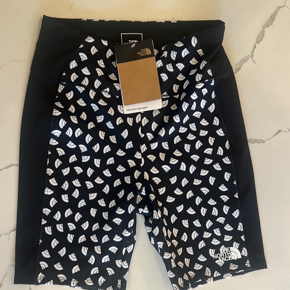 The North Face Black and White Graphic Shorts